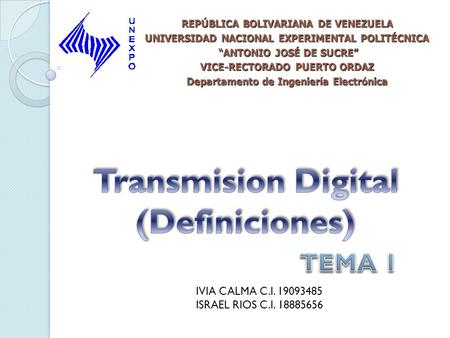 Transmision Digital (Definiciones)