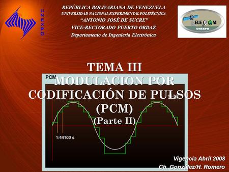 TEMA III MODULACION POR CODIFICACIÓN DE PULSOS (PCM) (Parte II)