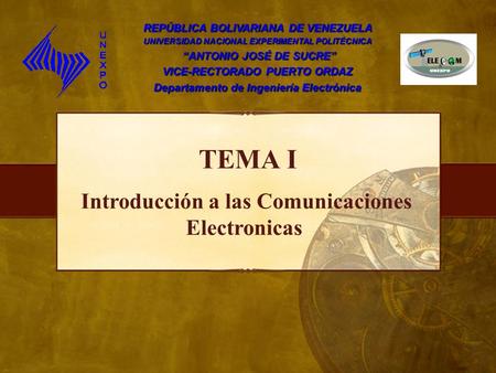 TEMA I Introducción a las Comunicaciones Electronicas