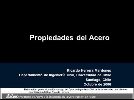 Propiedades del Acero Ricardo Herrera Mardones