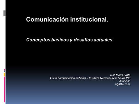 Comunicación institucional.
