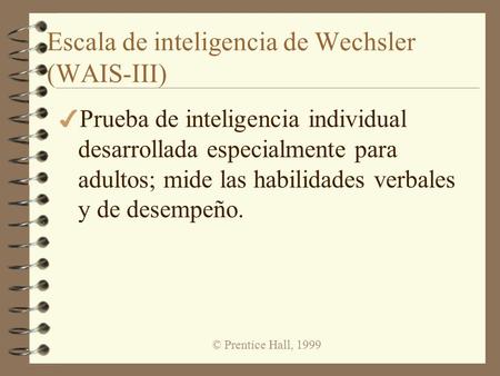 Escala de inteligencia de Wechsler (WAIS-III)
