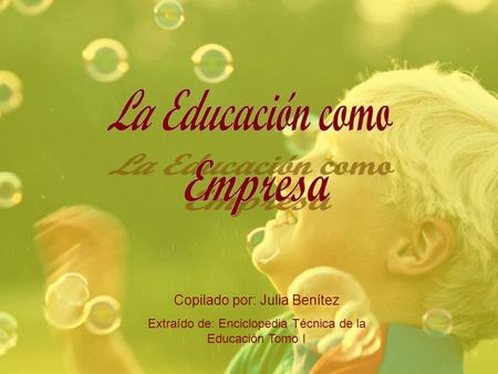 La Educación como Empresa