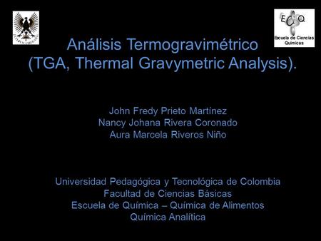 Análisis Termogravimétrico (TGA, Thermal Gravymetric Analysis).