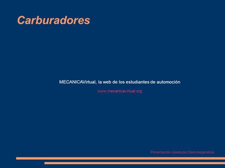 Carburadores MECANICAVirtual, la web de los estudiantes de automoción