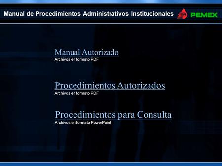 Manual de Procedimientos Administrativos Institucionales