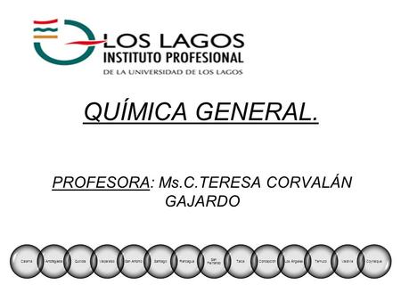 PROFESORA: Ms.C.TERESA CORVALÁN GAJARDO
