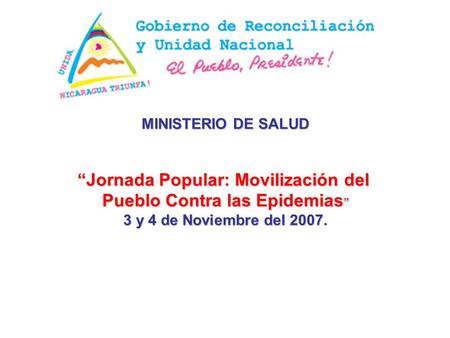 “Jornada Popular: Movilización del Pueblo Contra las Epidemias”