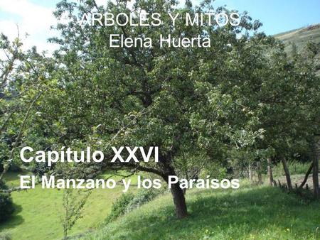 ARBOLES Y MITOS Elena Huerta Capítulo XXVI El Manzano y los Paraísos.