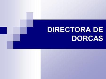 DIRECTORA DE DORCAS.