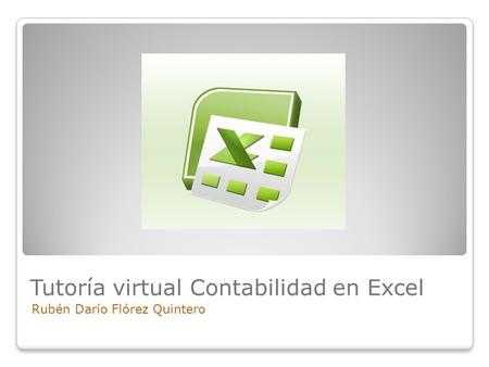 Tutoría virtual Contabilidad en Excel
