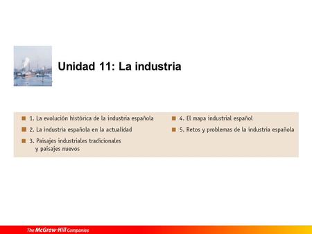 Unidad 11: La industria.