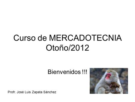 Curso de MERCADOTECNIA Otoño/2012
