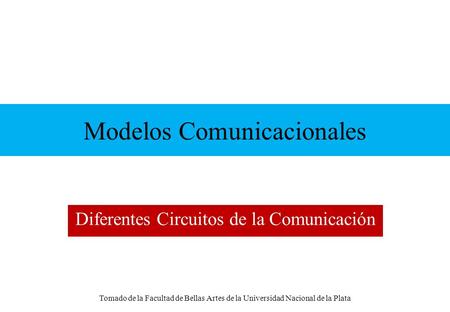 Modelos Comunicacionales
