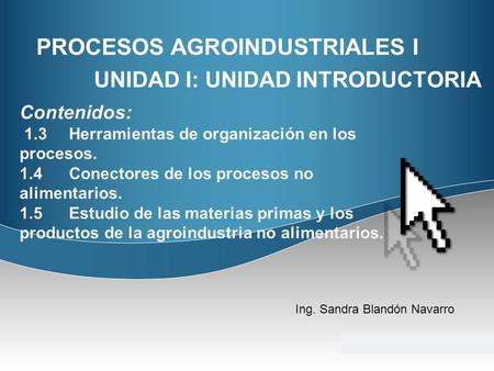 PROCESOS AGROINDUSTRIALES I