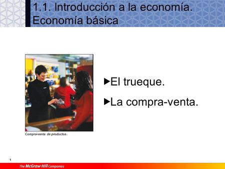 1.1. Introducción a la economía. Economía básica