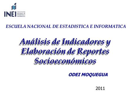 Análisis de Indicadores y Elaboración de Reportes Socioeconómicos