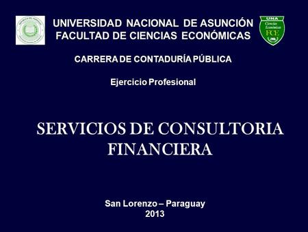 SERVICIOS DE CONSULTORIA FINANCIERA