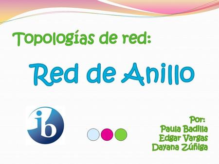 Red de Anillo Topologías de red: Por: Paula Badilla Edgar Vargas