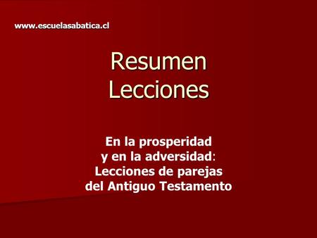 del Antiguo Testamento