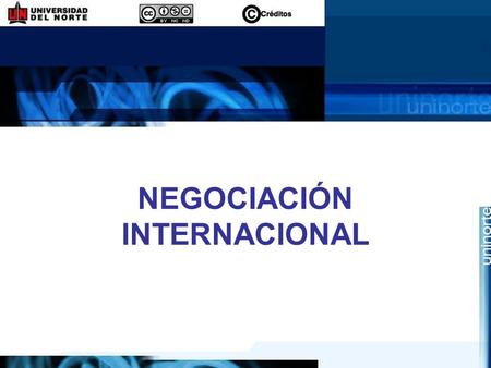 NEGOCIACIÓN INTERNACIONAL