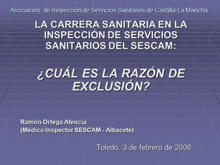 Asociación de Inspección de Servicios Sanitarios de Castilla-La Mancha