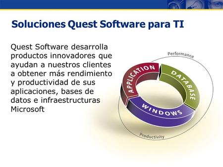 Copyright © 2007 Quest Software Gestión de Infraestructuras Microsoft Francisco Albares Director General Eventos Regionales.