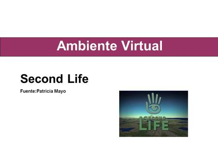 Ambiente Virtual Second Life Fuente:Patricia Mayo.