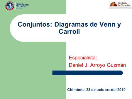 Conjuntos: Diagramas de Venn y Carroll