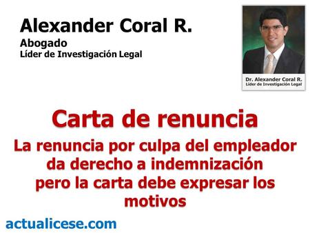 Carta de renuncia Alexander Coral R.