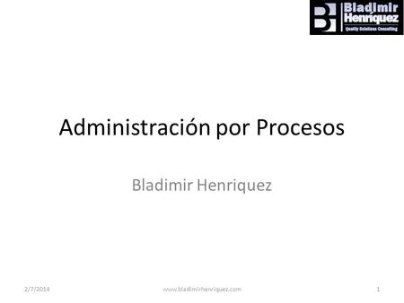 Administración por Procesos