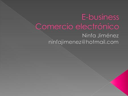 E-business Comercio electrónico