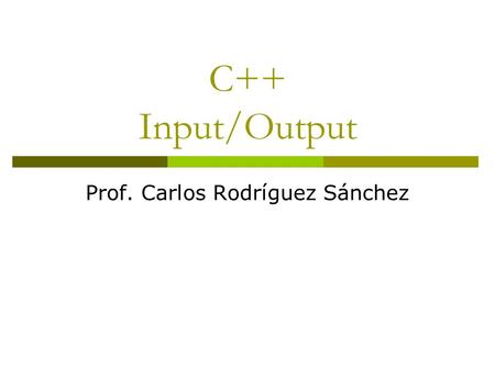Prof. Carlos Rodríguez Sánchez