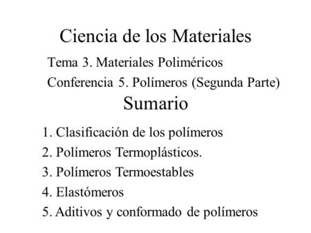 Ciencia de los Materiales