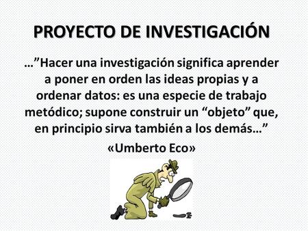 PROYECTO DE INVESTIGACIÓN