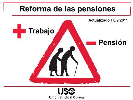 Reforma de las pensiones