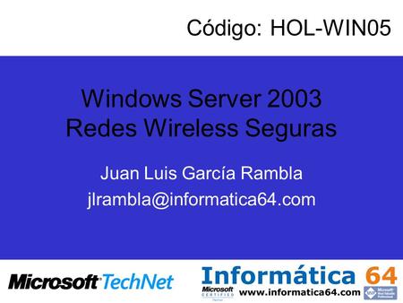Windows Server 2003 Redes Wireless Seguras