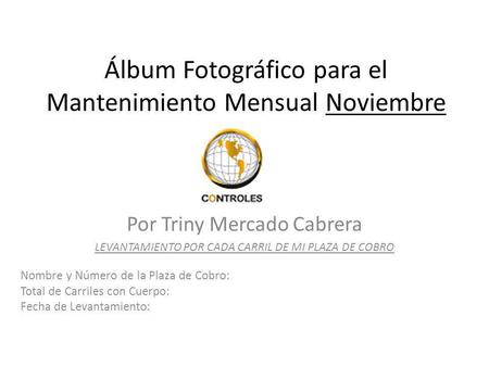 Álbum Fotográfico para el Mantenimiento Mensual Noviembre