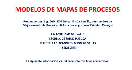 MODELOS DE MAPAS DE PROCESOS