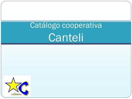 Catálogo cooperativa Canteli