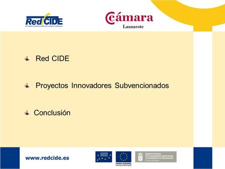 Red CIDE Proyectos Innovadores Subvencionados Conclusión.