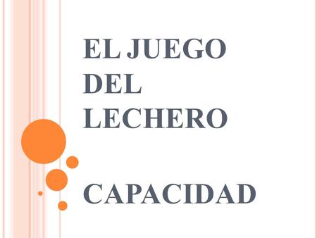 EL JUEGO DEL LECHERO CAPACIDAD.