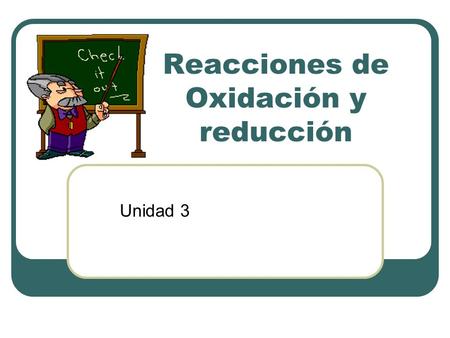 Reacciones de Oxidación y reducción