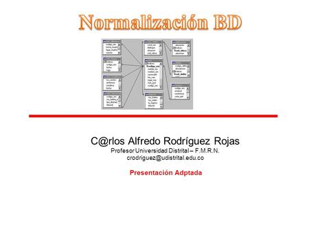 Normalización BD Alfredo Rodríguez Rojas