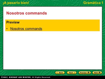 Nosotros commands Preview Nosotros commands.