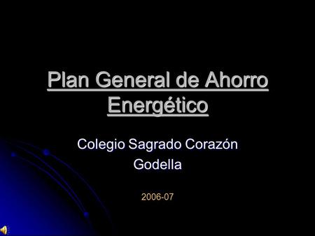 Plan General de Ahorro Energético