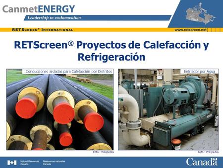 RETScreen® Proyectos de Calefacción y Refrigeración