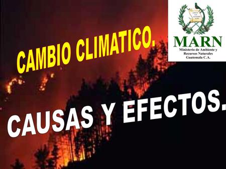 CAMBIO CLIMATICO. CAUSAS Y EFECTOS..