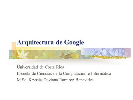 Arquitectura de Google
