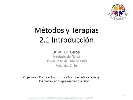 Métodos y Terapias 2.1 Introducción